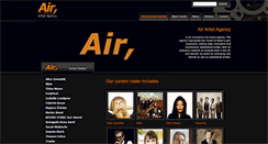 Desktop Screenshot of airartistagency.com