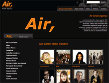 Tablet Screenshot of airartistagency.com